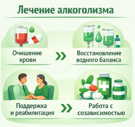 лечение алкоголизма в Краснокаменске этапы